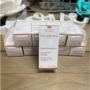 CLARINS PARIS Extra-Firming Jour Wrinkle control day cream 10 pc NWT travel sz